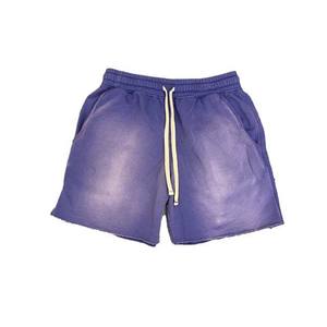 Premium Sweat Shorts Raw Edge French Terry Fleece Heavy Cotton Casual Gym Mens joggers Run Fitness Vintage Acid Wash Shorts - Product Image 1