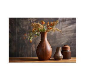 Jarrón de Flores de Madera Maciza Moderno, Ecológico y Hecho a Mano para Decoración del Hogar y la Oficina - Product Image 4