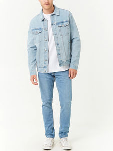 Wholesale Custom Pantheraint Men's <b>Denim</b> <b>Jacket</b> High Quality Autumn Quilted Printed Cotton Jeans Button Men's Outwear for Winter - Product Image 4