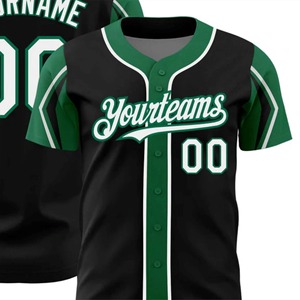 Camiseta de equipo de béisbol personalizada, tela duradera transpirable, diseño de botones completos, bordado personalizado, uso duradero, ropa de softball - Product Image 2