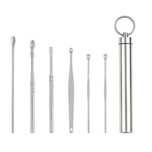 Qnq ชุดเก็บขี้หูแบบลูกกลิ้งสแตนเลสไร้สนิมสำหรับมืออาชีพ2in1ใช้ในบ้านแบบใช้ซ้ำได้ - Product Image 3