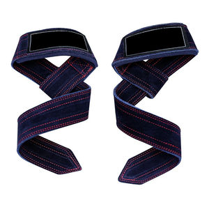 Logo personnalisé en cuir sangles d'haltérophilie sangles de levage poignet Fitness Gym musculation sangles d'entraînement au taux de gros OEM Service - Product Image 1