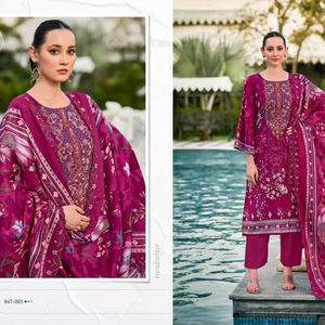 Vestido bordado con estampado Digital de algodón de primera calidad, ropa India pakistaní, colección al por mayor para ropa de fiesta Salwar - Product Image 1