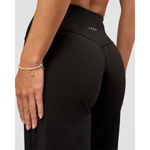 Pantalones Anchos de Cintura Alta Fusion V-Contour para Mujer - Negro - Product Image 2
