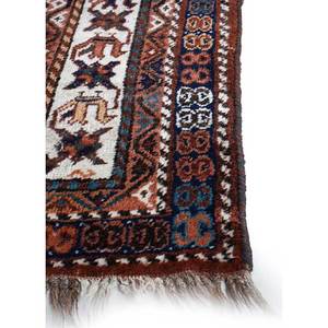 Tapis en laine noué à la main Nuray, motif médaillon rouge-orange, kilim abstrait fait main pour la maison, 9x12 rectangulaire, idéal pour les adolescents, l'entrée et le couloir. - Product Image 4