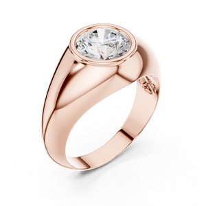 Anillo de Diamante Cultivado en Laboratorio con Corte Brillante Redondo, Chapado en Oro de 10K/14K, Joyería de Lujo para Compromiso y Boda para Mujer, Certificado IGI, Sintético - Product Image 2