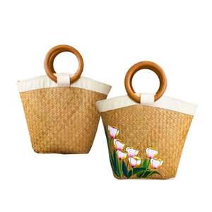 Premium Natural SEAGRASS <b>HANDBAG</b> with Zipper and <b>Strap</b> <b>for</b> Versatile Use Stylish Eco-Friendly <b>for</b> Summer Ladies Bag <b>for</b> Women - Product Image 1