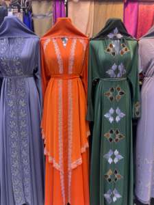 Best Quality Hand Embroidered Beaded Abaya High Quality Stitching Elegant Finish Vintage Premium Nida Women Daily Wear Wedding - Product Image 5