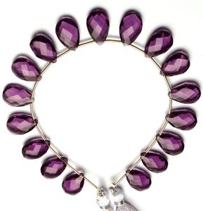 หินอัญมณีธรรมชาติสีม่วงอเมทิสต์เครื่องประดับลูกปัดหินแบบเหลี่ยมเพชรพลอยเจียระไนเจียระไนแบบเหลี่ยมเพชรพลอย - Product Image 3