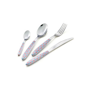 Cubiertos de metal a granel modernos de fábrica directos personalizados Juego de cubiertos con mango de resina gris de acero inoxidable para fiesta de buffet - Product Image 2