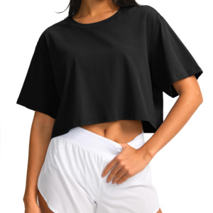 Nuevo Top Corto para Mujer, Color Sólido, Secado Rápido, Ecológico, Transpirable, Talla Grande, para Fitness, Entrenamiento, Running, Yoga - Product Image 1