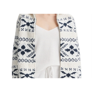 เสื้อคาร์ดิแกนผู้หญิงลายแฟร์ไอส์แบบสบายๆ สำหรับฤดูหนาว ยี่ห้อ Vince สีเบจ ไซส์กลาง-ยาว ผลิตจากอะคริลิกผสมแคชเมียร์  ลายแจ็คการ์ด  แบบนอร์ดิก ติดกระดุม - Product Image 2