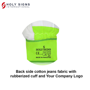 ถุงมือทำงานหนังวัวแท้สีขาวแอนซีตัด5ระดับปลอดภัย PPE ป้องกันการตัดเชื่อมยางริกเกอร์แคนาดา - Product Image 5