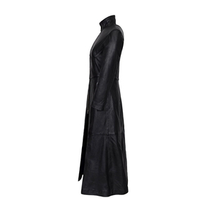 Abrigo largo de lana de color liso, moderno, para otoño e invierno, para mujer, talla grande, con forro de piel sintética antiarrugas. - Product Image 4