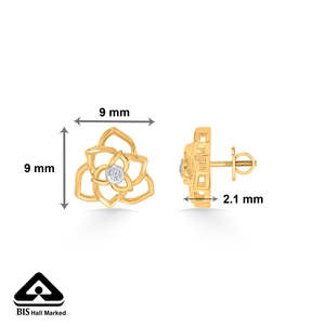 Boucles d'oreilles créoles en or jaune 18 carats avec zircon pour femme, bijoux de mariage tendance - Product Image 6