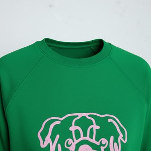 เสื้อสเวตเชิ้ตผู้หญิงแบบลำลองสีเขียวพิมพ์โลโก้ตามสั่งรุ่นใหม่  ใส่สบาย ระบายอากาศได้ดี เหมาะสำหรับฤดูหนาว สไตล์ไฮสตรีท - Product Image 4