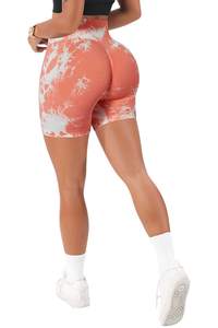 Pantalones cortos de Yoga sin costuras de cintura alta para mujer, mallas de entrenamiento con patrón sólido, Spandex reciclado/nailon, ropa deportiva para gimnasio - Product Image 2