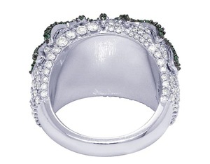 Anillo de moissanita de Plata de Ley 925 de lujo para hombre VVS ajuste de punta verde IGI certificado Hip Hop fiesta de boda diseño personalizado - Product Image 3