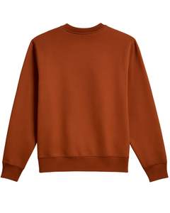Rust <b>Brown</b> <b>Fleece</b> Sweatshirt for Men Crewneck Pullover Long Sleeve Plain Casual Winter Warm Soft Cotton OEM Custom Design - Product Image 2