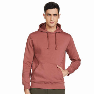 OME Service Men's Winter Fleece Hoodies Slim Fit Long Sleeve Pullover Solid Color <b>Washed</b> Plain Hoodies For Adult - Product Image 1