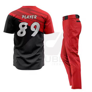 Camiseta de Béisbol Personalizada para Hombre, 100% Poliéster, Impresión por Transferencia de Calor, Patrón 3D, Transpirable, Cuello en V, Bolsillos Delanteros, Logotipo Personalizado del Equipo - Product Image 2