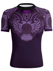 Professional Men's Sports <b>Rashguard</b> Short Sleeve Compression Shirt Spandex/Polyester Material Quick Dry Breathable Eco-Friendly - Product Image 2