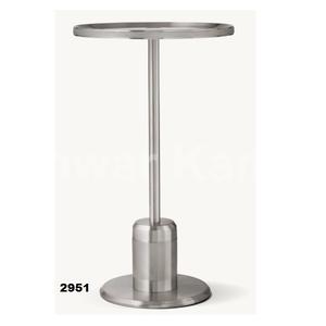 Mesa auxiliar redonda de acero inoxidable sólido de plata hecha a mano con mesa central pulida a mano mesa auxiliar de café para el hogar y la Oficina - Product Image 1