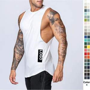 Custom Colors Plus Size Cotton Fitness Tank Tops for <b>Men</b> O-Neck Gym Sports <b>Vest</b> Casual Summer <b>Stringer</b> Clothing Washed - Product Image 3