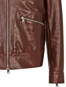 Chaqueta informal de cuero a la moda para hombre, nuevo modelo con cremallera y cuello levantado, talla grande, moda de invierno, precio al por mayor - Product Image 5