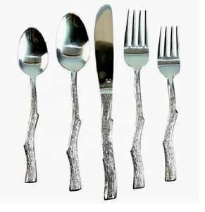 Couverts en métal faits maison ensemble de couverts de ménage d'hôtel couverts de mariage haute qualité en acier inoxydable 304 couverts de luxe de noël - Product Image 6