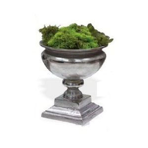 Ensemble de 2 vases à fleurs élégants en métal fini gris brillant, parfaits pour la décoration intérieure et les centres de table de mariage - Product Image 6