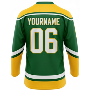 Maillot de hockey en maille personnalisable avec nom et couleur illimités, vêtement d'équipe nationale respirant, imprimé par transfert thermique, 100 % polyester, pour le hockey sur glace - Product Image 3