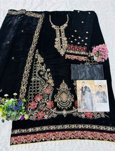 ชุดสตรีแบบพิเศษ งานปักลายหรูหรา สำหรับงานเลี้ยง แฟชั่นปากีสถาน ชุดสามชิ้น ผ้าเน็ต ปักลาย ซาลวาร์ คามีซ พร้อมผ้าคลุมไหล่ ลดราคาออนไลน์ - Product Image 5