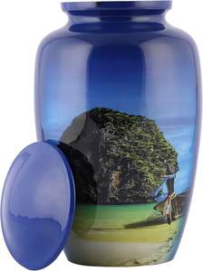 โกศสีน้ำเงินสำหรับขี้เถ้ามนุษย์โกศตกแต่งสำหรับผู้ใหญ่สำหรับใส่เถ้ากระดูกโกศสำหรับผู้ชายผู้หญิงผู้ชายผู้หญิงหินขนาดที่กำหนดเองได้ - Product Image 5