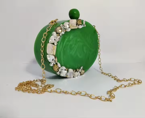 Fournisseur de gros, grande pochette de soirée pour dames, mariée, faite à la main, meilleure conception, artisanat en croissant, grande, étanche et écologique - Product Image 1