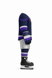 Maillot de hockey sur glace de haute qualité 100% polyester à séchage rapide, logo frontal personnalisé, nom de l'équipe, service OEM, respectueux de l'environnement - Product Image 2