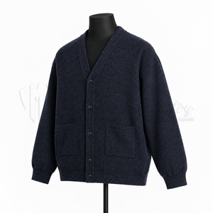 Suéter Cárdigan de Punto para Hombre, con Logotipo Personalizado, Cuello en V, Informal, de Invierno, Chaqueta de Punto, Fabricante Mayorista - Product Image 3
