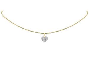 Bling Bling coupe ronde Moissanite diamant clouté en argent 925 en forme de coeur pendentifs fins et breloques pour hommes - Product Image 3