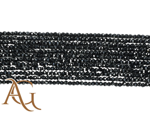 Bola redonda facetada de color ónix negro Rondelle cuentas sueltas China para la fabricación de joyas cristal 2mm 3mm 4mm 6mm 8mm - Product Image 5