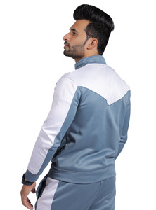 Ensemble de survêtement pour homme en polyester sur mesure OEM, veste et pantalon de jogging, design personnalisé, chaud, confortable, streetwear décontracté - Product Image 4