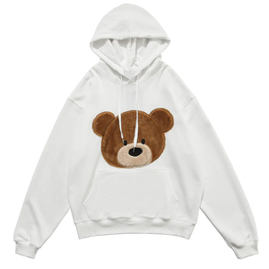 High Quality 100% Cotton Chenille Embroidery Hoodie Long Sleeve Winter <b>Thick</b> <b>Fleece</b> Pocket Regular Fit Eco-Friendly Customized - Product Image 2