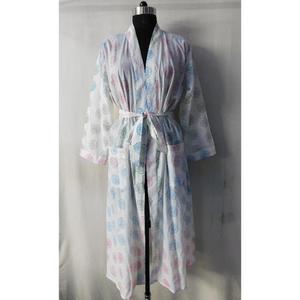Kimono de algodón puro con estampado Floral más vendido, ropa de dormir perfecta para mujer, camisón de verano, albornoz para hombre, traje de baño - Product Image 2