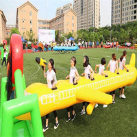 Jeu de construction d'équipe de jeu d'usine gonflable jeu de sport amusant en plein air pour adultes et enfants