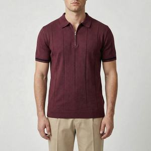 Nuevas Camisetas Polo de Manga Corta con Cierre para Hombre, Camisetas Polo de Punto Acanalado, Camisetas Polo de Golf Casuales a la Moda - Product Image 2