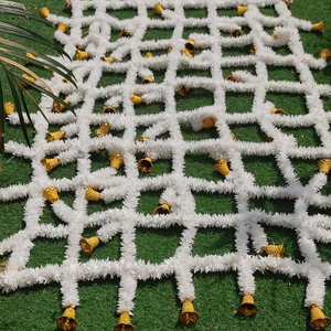 Chaddar traditionnel élégant en filet floral pour l'entrée de la mariée, décoratif, thème de mariage Bollywood, cadeau de mariage - Product Image 2