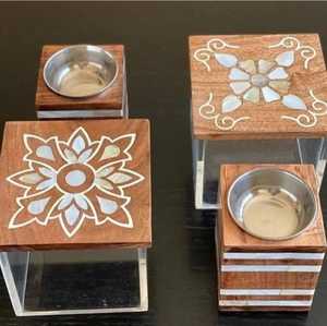 Elegant Acrylic Lacquer Finish Square Display <b>Box</b> <b>Wooden</b> <b>Lid</b> MOP Inlay Modern-Style Luxury Food Storage Container for Chocolates - Product Image 3