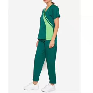 Uniformes médicos de alta calidad, venta al por mayor, conjuntos de talla grande, Joggers, uniformes de enfermería, uniformes de enfermera elásticos, exfoliante clásico de verano para Hospital - Product Image 4