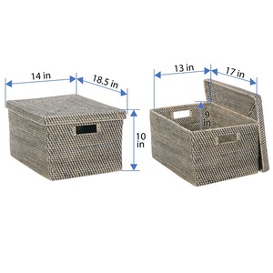Caja de Almacenamiento de Ratán, Caja de Almacenamiento Hecha a Mano, Ecológica, Natural, Decoración del Hogar, Venta al por Mayor desde Vietnam - Product Image 5
