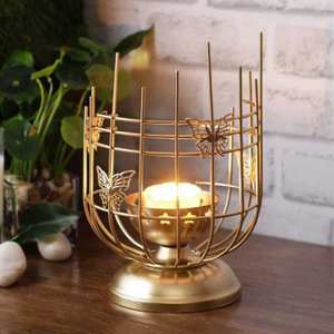 Candelabros votivos dorados, decoración personalizada hecha a mano para Diwali, Navidad, Festival de Pascua, regalos - Product Image 6