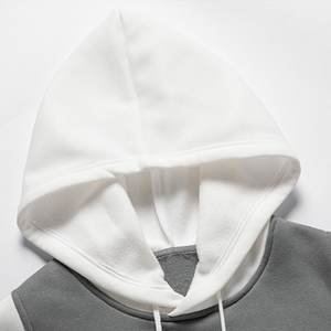 ชุด2ชิ้นของผู้ชายเสื้อแขนยาวมีฮู้ดเสื้อสเวตเชิ้ตและกางเกงวิ่งสเวตเตอร์100% โพลีเอสเตอร์ลายพื้นโลโก้ด้านหน้า - Product Image 3